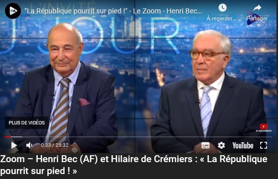 La République pourrit sur pied : Zoom de TVL avec Henri Bec (AF) et Hilaire de Crémiers