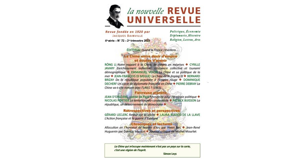 La Nouvelle Revue Universelle NRU n°72