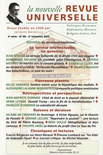 La Nouvelle Revue Universelle : la NRU n°80